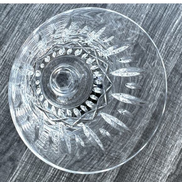 Atlantis Crystal 1980–2005 Retired 'Fatima' Water Wine Goblet Stemmed Cut Glass - Picture 3 of 5